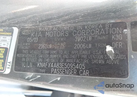 2014 Kia Forte Ex from USA, damaged, VIN KNAFX4A83E5095405